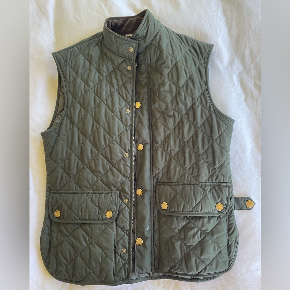 Barbour Green Quilted Vest